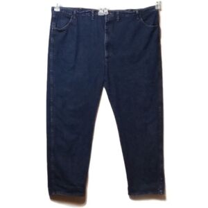 Rustler Jeans Straight Relax Classic High Rise Dark Blue Big & Tall Men 52x32